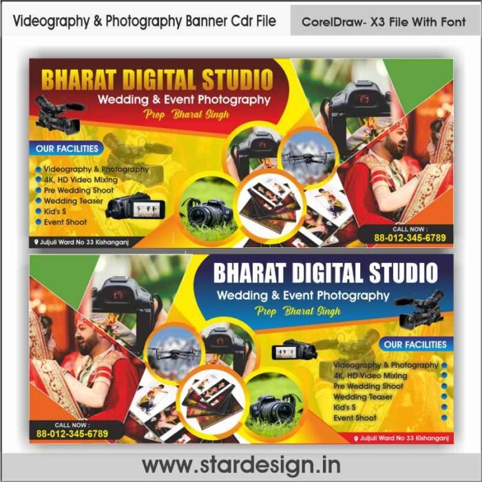 Videography & Photography Banner Cdr File