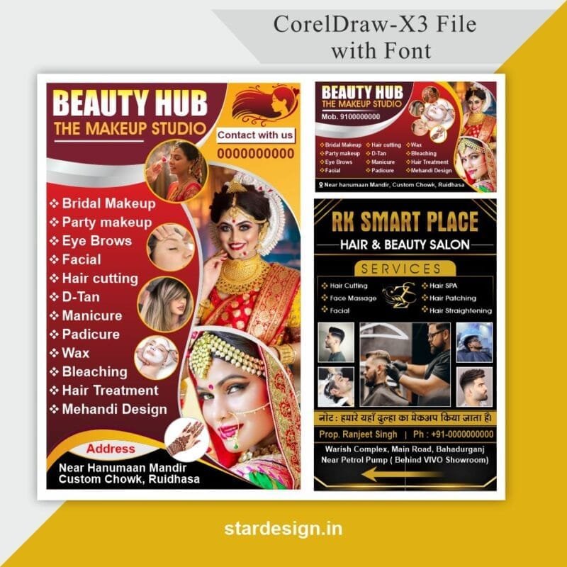 Beauty Parlour & Hair Cut Banner Design