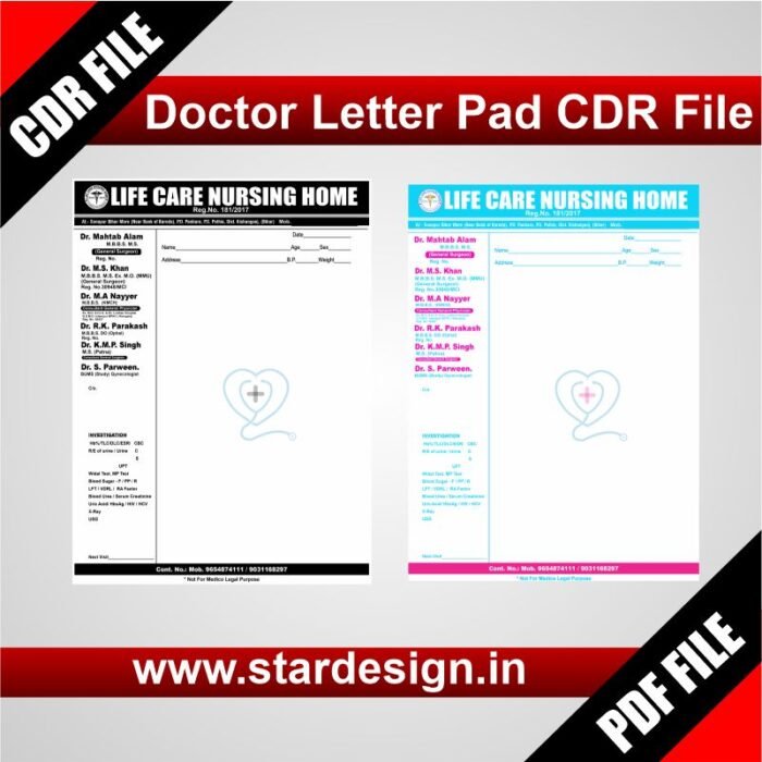 Doctor Letter Pad CDR File