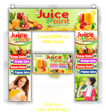 Juice Point Banner CDR File