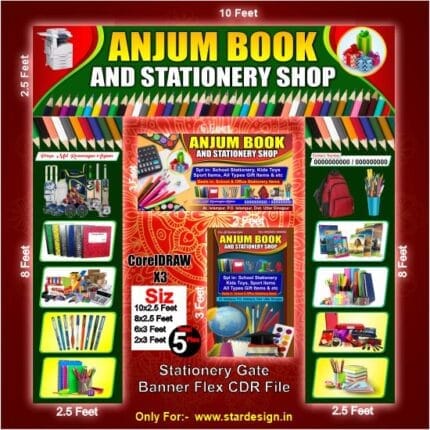 Stationery Gate Banner Flex CDR File