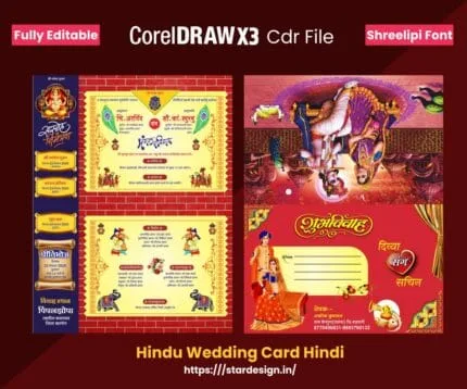 Hindi Wedding design 2024 cdr