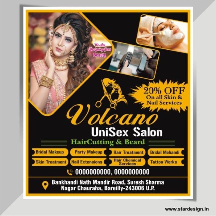 Best Unisex Salon Poster Design