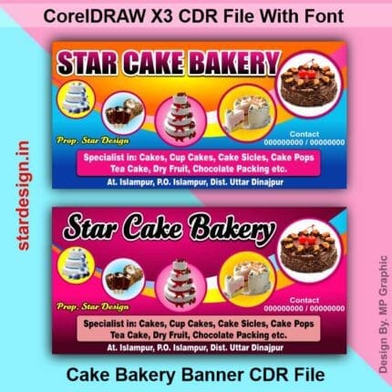 Cake Bakery Banner CDR File