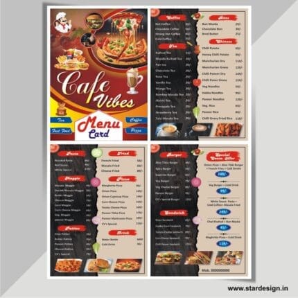 Hotel Fast Food Menu Card Design