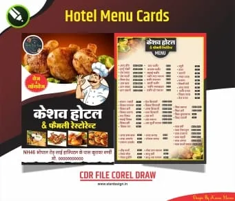 New Hotel Menu Card Desgin