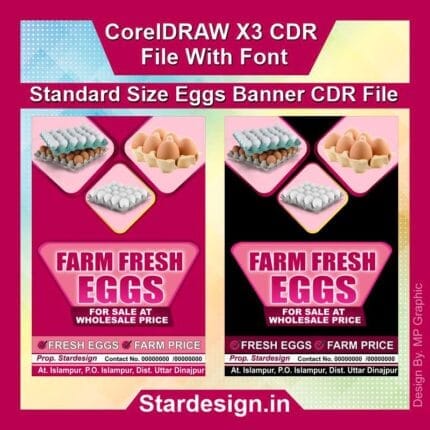 Standard Size Eggs Banner CDR File