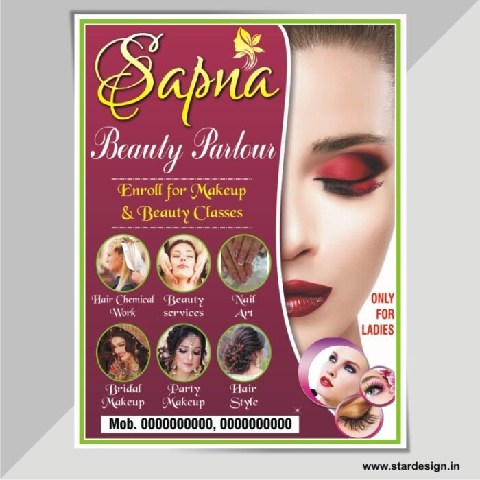 Beauty Parlour Flex Banner Design
