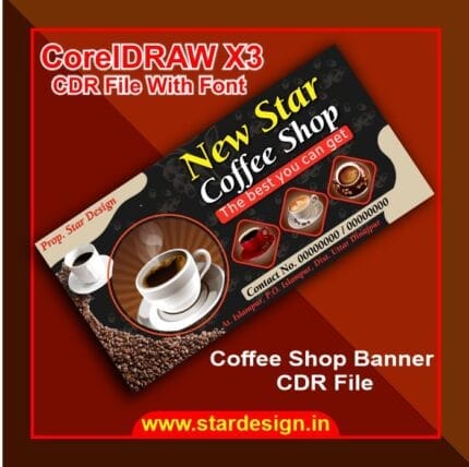 Coffee Shop Banner CDR File