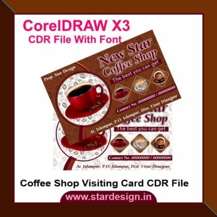 Coffee Shop Visiting Card CDR File