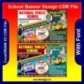 School Banner Design CDR File