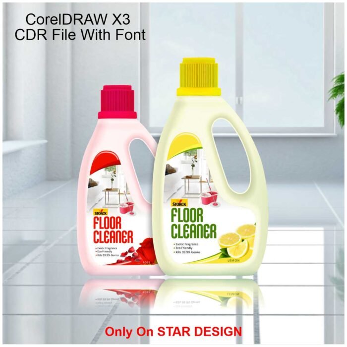Floor Cleaner Packaging Design CDR File