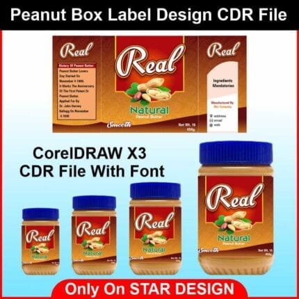 Peanut Box Label Design CDR File