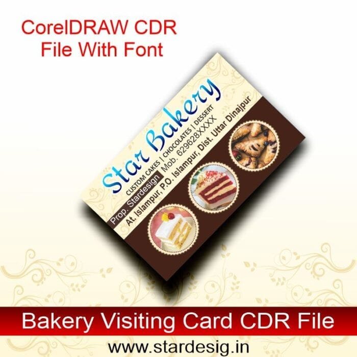 Bakery Visiting Card CDR File