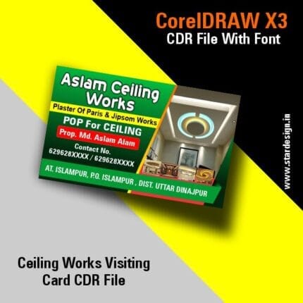 Ceiling Works Visiting Card CDR File