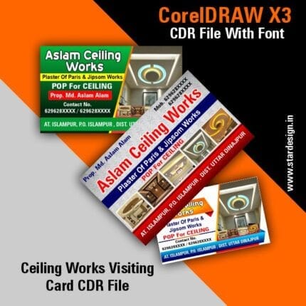 Ceiling Works Visiting Card CDR File