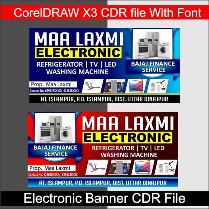 Electronic Banner CDR File