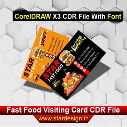 Fast Food Visiting Card CDR File