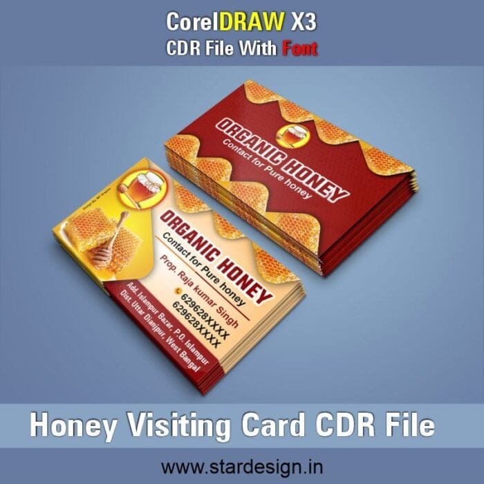 Honey Visiting Card CDR File