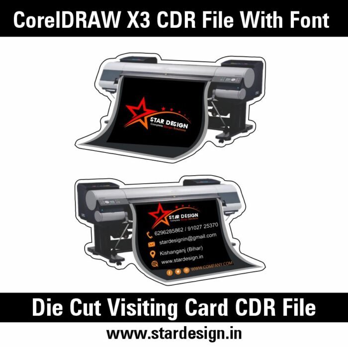 Die Cut Visiting Card CDR File