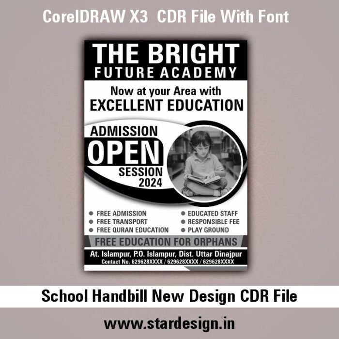 School Handbill New Design CDR File