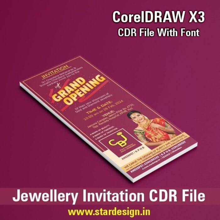 Jewellery Invitation CDR File 1