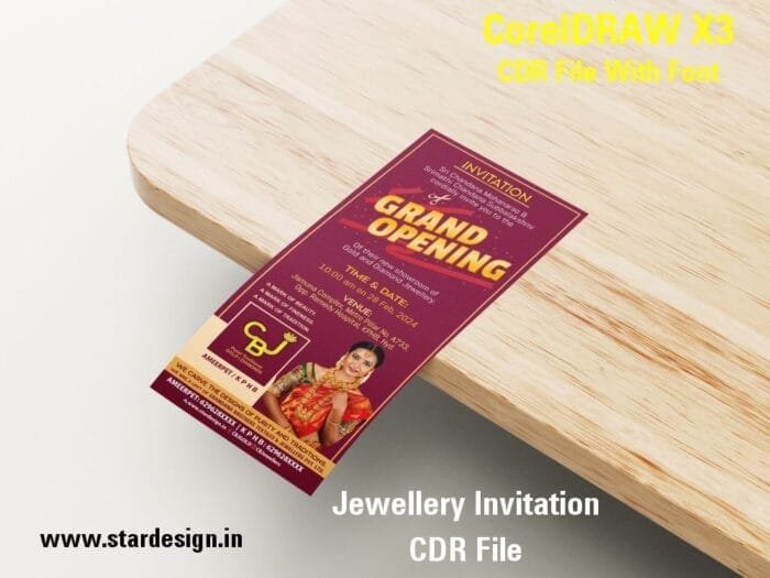 Jewellery Invitation CDR File 2