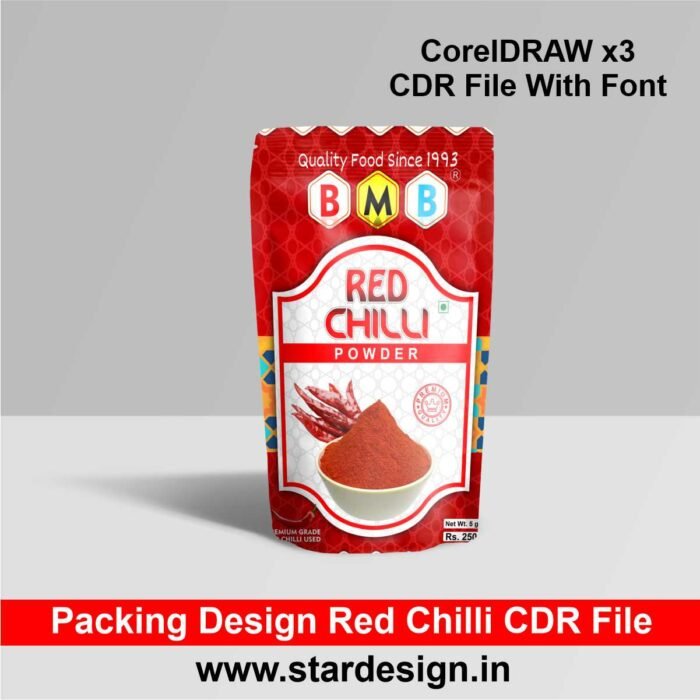 Packing Design Red Chilli CDR File 3