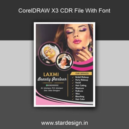 Beauty Parlour Flyer Design CDR File