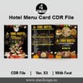 Hotel Menu Card CDR File