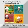 Teacher's Day Social Media Post Design CDR File