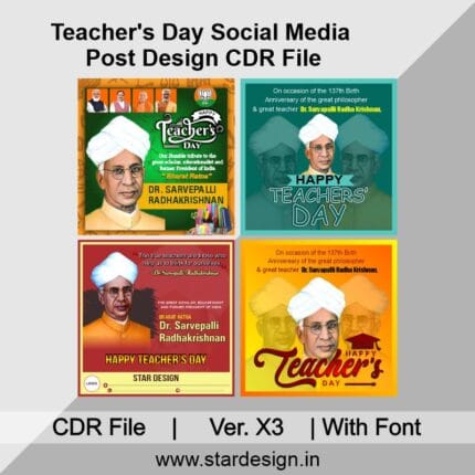 Teacher's Day Social Media Post Design CDR File