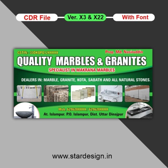 Marbles & Granites Shop Flex Design CDR File