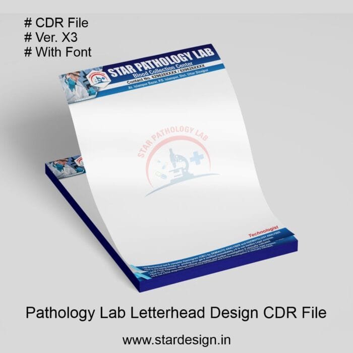 Pathology Lab Letterhead Design CDR File 2