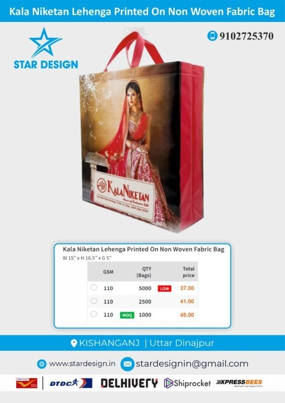 Creative Ramadan Poster Design Ideas for 2025: CDR Files and More 66 Kala Niketan Lehenga Printed On Non Woven Fabric Bag