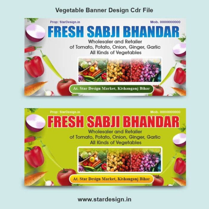 Vegetable Banner Design Cdr File