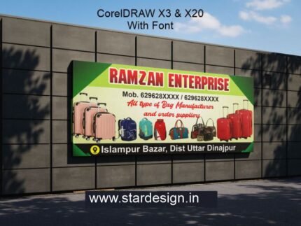 Bag Shop Banner Design CDR File