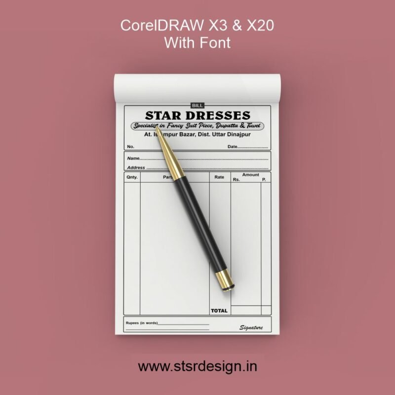 Creative Ramadan Poster Design Ideas for 2025: CDR Files and More 72 Star Dresses Bill Book Design CDR File