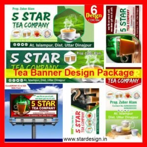 Tea Banner Design Package CDR File - Star Design