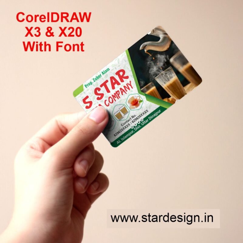 Creative Ramadan Poster Design Ideas for 2025: CDR Files and More 66 Tea Company Business Card CDR File