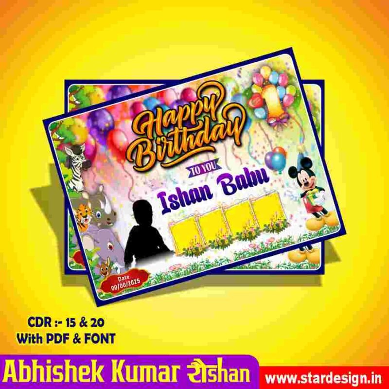 Creative Ramadan Poster Design Ideas for 2025: CDR Files and More 71 Happy Birthday Banner Design