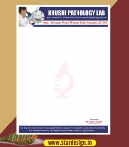 Pathology Letterhead Design CDR File - Star Design