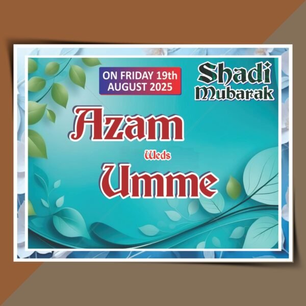 Muslim Wedding Car Poster Cdr File