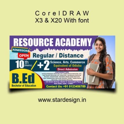 Academy Banner Design CDR File