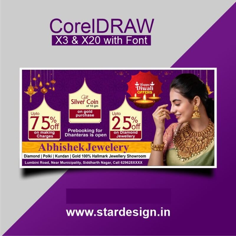 Creative Ramadan Poster Design Ideas for 2025: CDR Files and More 66 Diwali Jewellery Banner Design CDR File