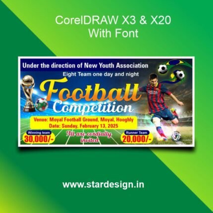 Football Tournament Banner Banner CDR File