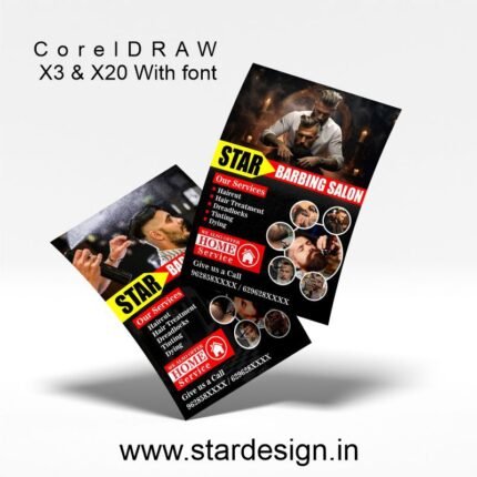 Hair Saloon Flyer Design CDR File