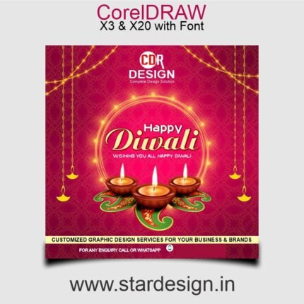Happy Diwali Social Media Post Design CDR File