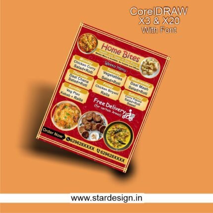 Hotel Menu Card & Flyer Design CDR File