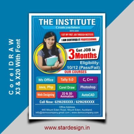 Institute Flyer Design CDR File